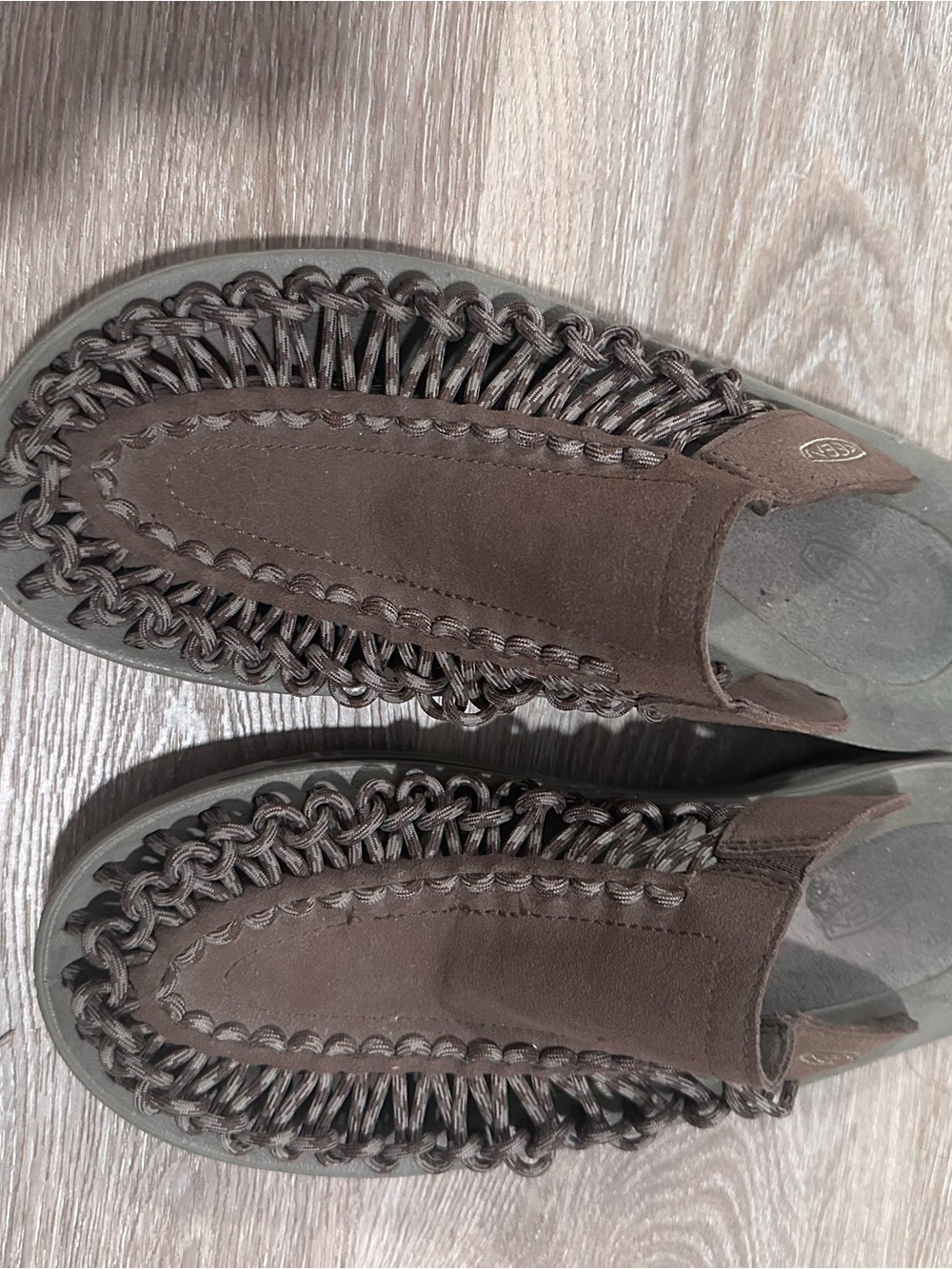 Keen Brown Braided Slip-On Men's Sandals